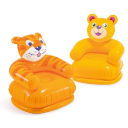 Fotel dmuchany dla dziecka Wesołe Zwierzęta 65 x 64 cm INTEX 68556 tygrys INTEX