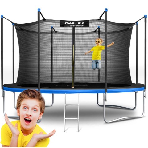 Trampolina ogrodowa 14ft/435cm z siatką wewnętrzną i drabinką Neo-Sport