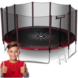 Trampolina ogrodowa 15ft/465cm z siatką zewnętrzną i drabinką Neo-Sport